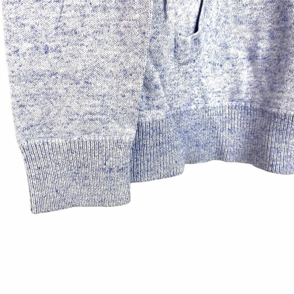 As New Gap Blue Marled Knit Hooded Sweater - Picture 5 of 8